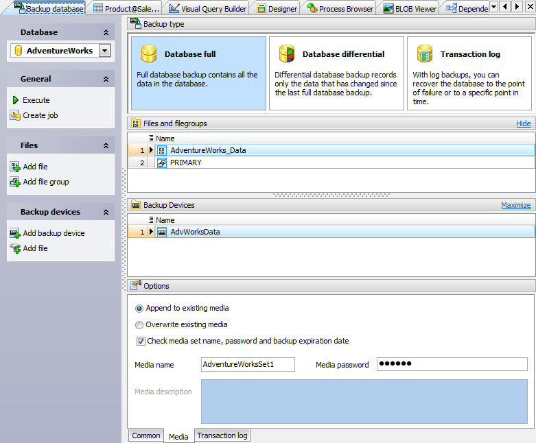 Backup Database