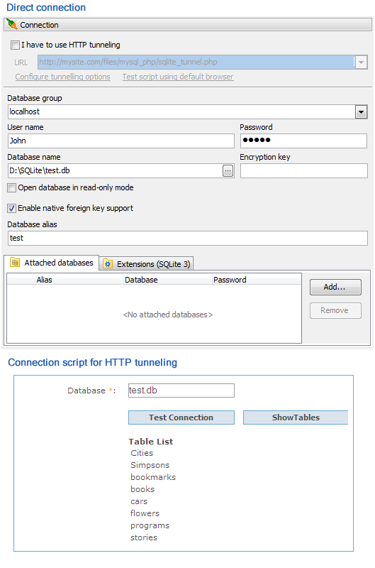 Connect to Database