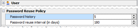 User editor: Password Reuse Policy