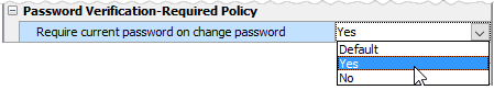 User editor: Password Verification-Required Policy
