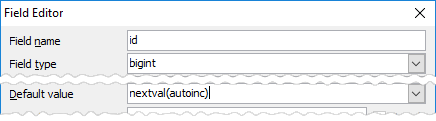 Using sequences in default