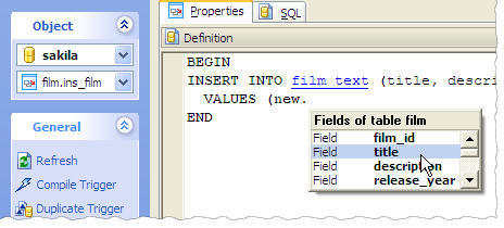 Trigger Editor