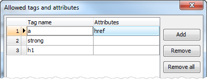 HTML filter
