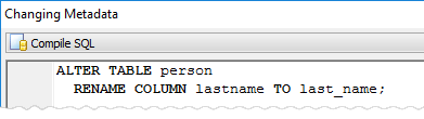 Renaming column