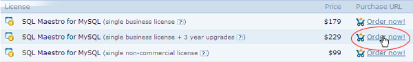 Purchase page