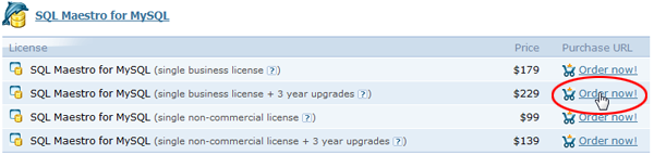 Purchase page